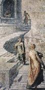 SALVIATI, Cecchino del Bathsheba Goes to King David oil painting